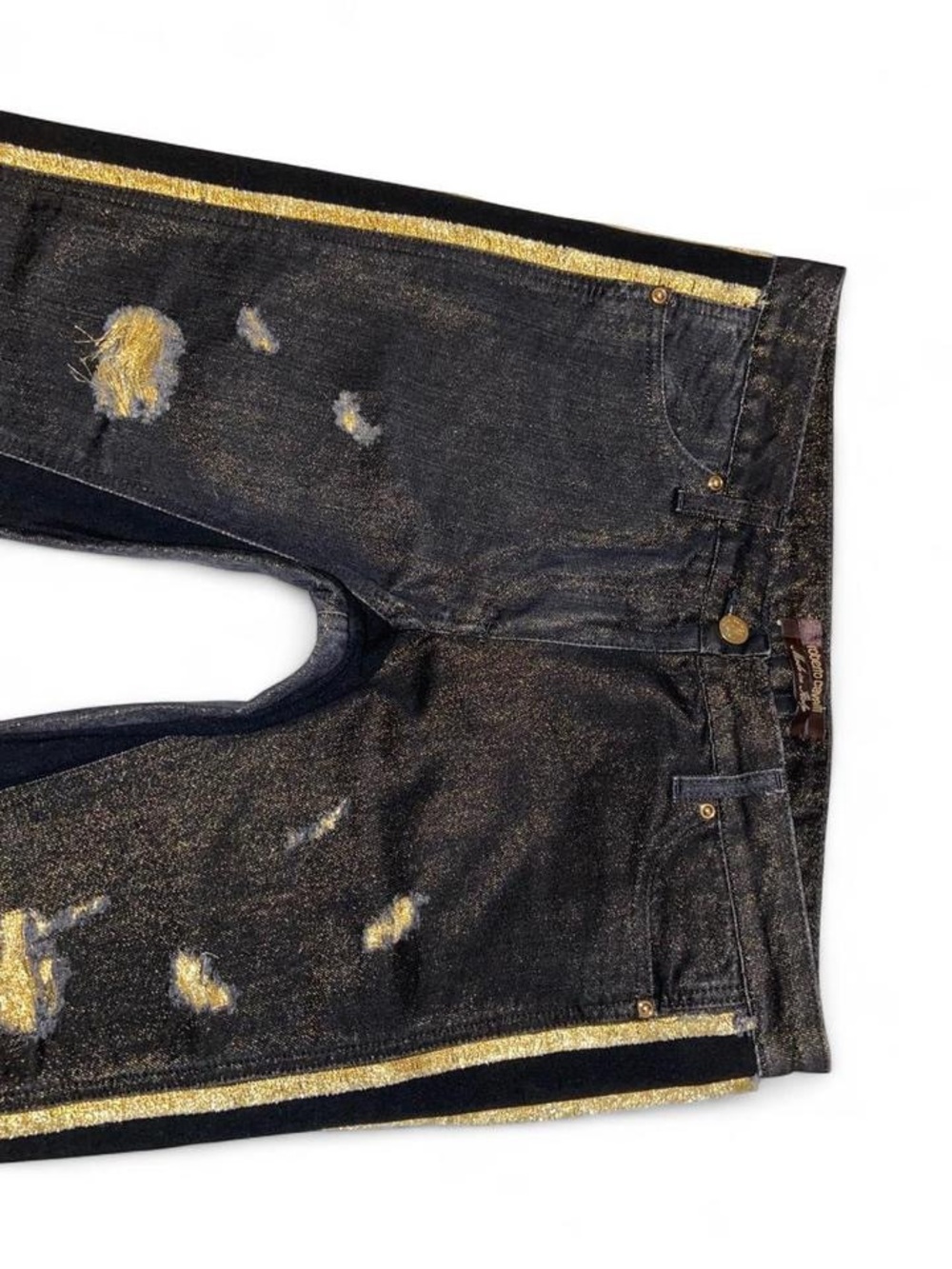 Roberto Cavalli Vintage Black & Gold Jeans